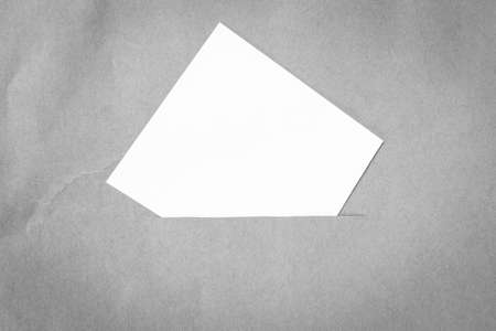 Blank card on grey background