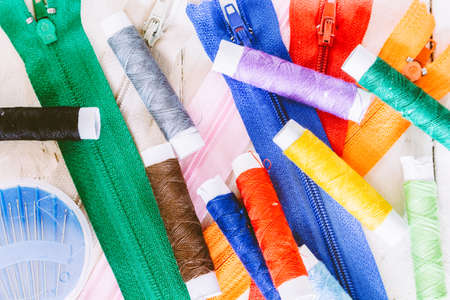 Sewing thread and zippers