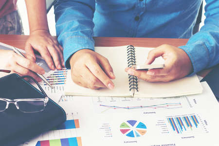 Corporate Business Planning with business chart Teamwork Concept