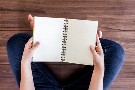 Woman reading book