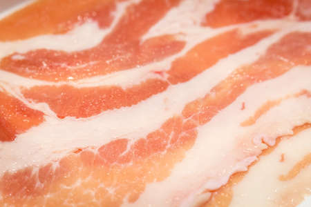 Raw beef slice on plateの写真素材