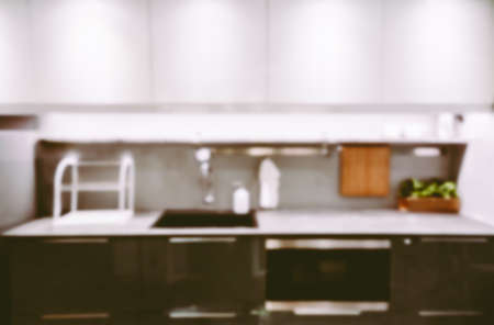Modern kitchen blurred background