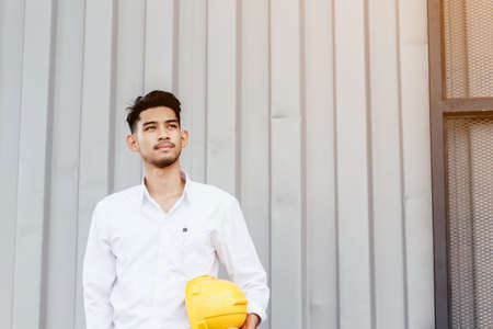 The engineering and a helmet for safety