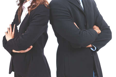 Professional business man and womanの写真素材