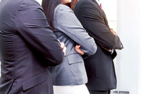 Professional business man and woman at office の写真素材