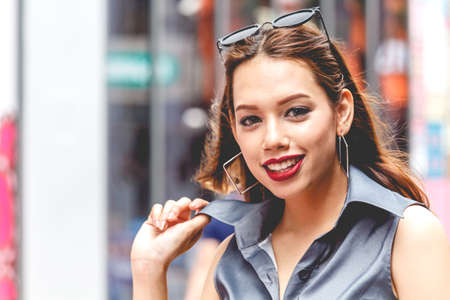 Fashion young woman on the street
