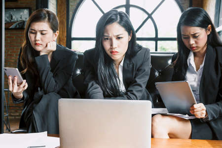 Group of business partners talking and working. Business conceptの写真素材