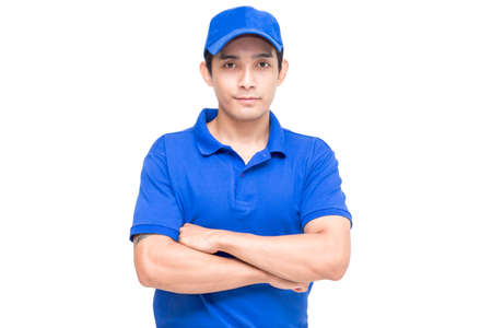 Deliveryman isolated on white background