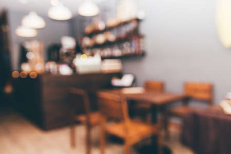 Blur background of coffee shop interiorの写真素材