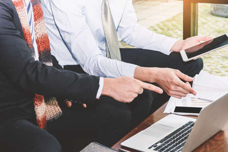 Image two business partners working together の写真素材