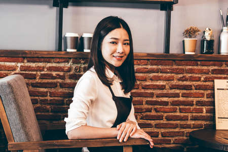 Barista in coffee shopの写真素材