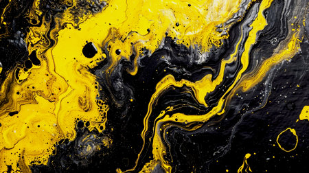 Black and yellow painting textured designの素材