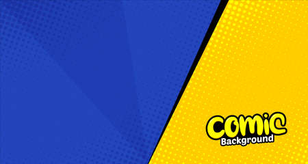 Pop art comic background with dot halftone. Cartoon Vector Illustrationのイラスト素材