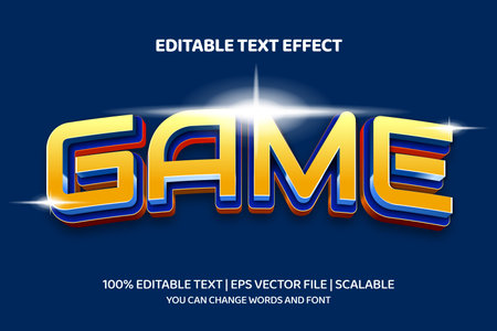 Game text effect, editable text effect, editable text styleのイラスト素材