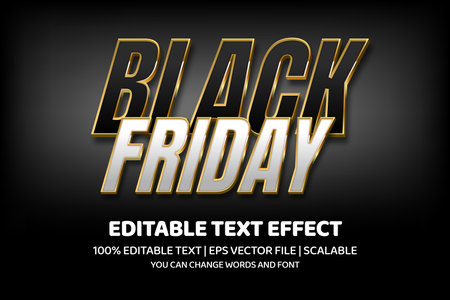 Black friday Editable text effectのイラスト素材