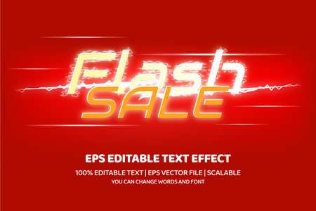 Flash sale Editable text effectのイラスト素材