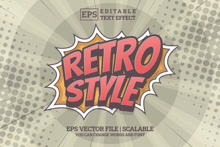 Retro vintage comic book style template with text, vector illustration.のイラスト素材