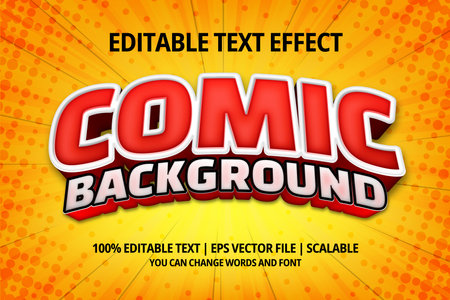 Comic book text style editable text effect, vector illustration.のイラスト素材