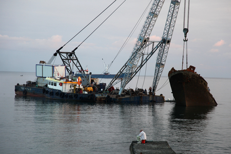 The rise of the wreckの写真素材