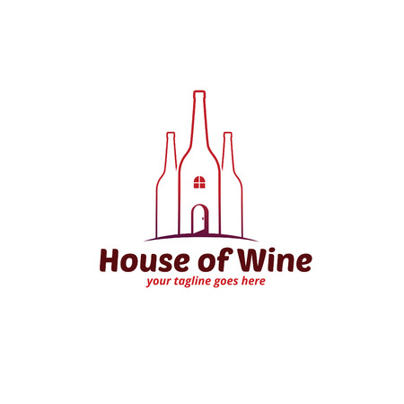 House of Wine  Templateのイラスト素材