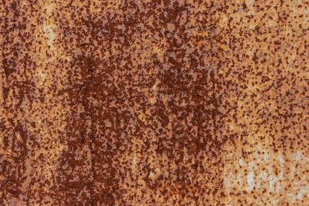 Background. The texture of the old rusty metal plate with cracked paint.の写真素材