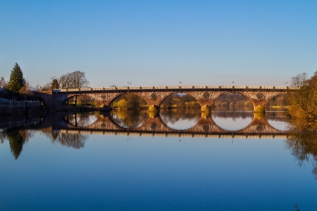 Shot of the Tay Bridge in Perth Scotlandの写真素材