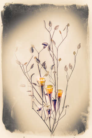Illistration on white background of a floral designの写真素材