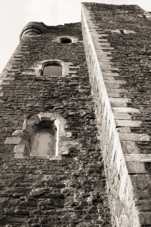 A shot of the North tower of Doune castleの写真素材