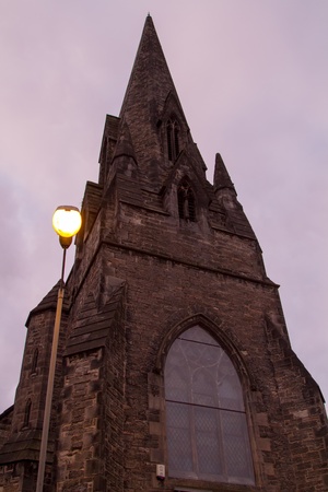 Shot of an eerie church in Alloa Scotlandの写真素材