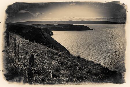 Sunset over The Isle of Skye coatlineの写真素材
