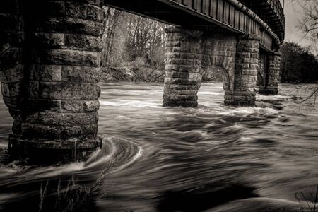 A shot of Wild Water in the River Tayの写真素材