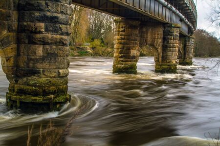 A shot of Wild Water in the River Tayの写真素材