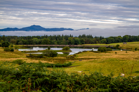 A stunning shot of a Scottish Landscapeの写真素材