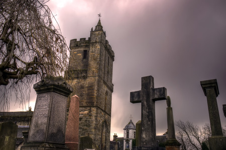 Stirling Castle Graveyard on a  Gloomy eveningのeditorial素材