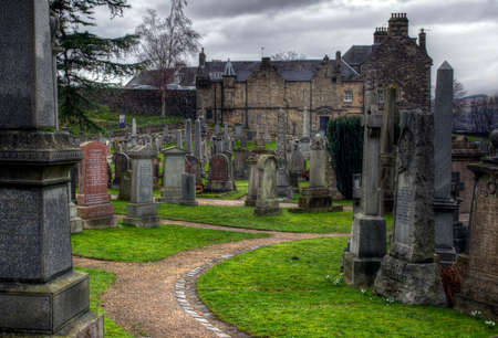 Stirling Castle Graveyard on a  Gloomy eveningのeditorial素材