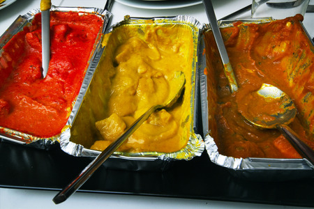 Takeaway indian foodの写真素材
