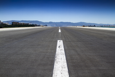 an empty runwayの写真素材