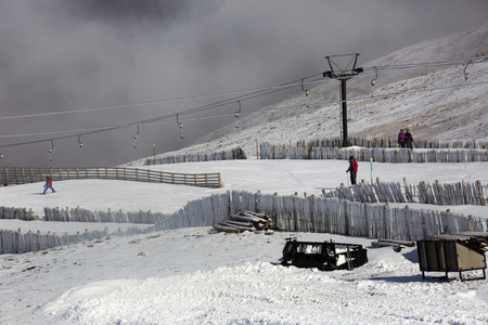 Winter Ski Sceneの写真素材