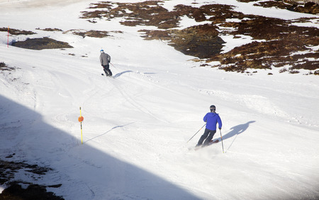 Downhill skiingの写真素材