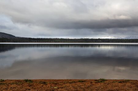 Calm waters at Loch Morlichの写真素材