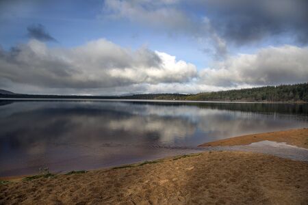 Loch Morlich beachの写真素材