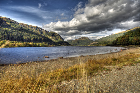 Loch Lubnaig sunriseの写真素材