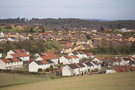 A village in Alloa Scotlandの写真素材
