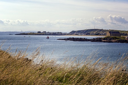 pretty sunset shot over Elie Coastline, Fife Scotlandの写真素材