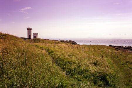 Elie Lighthouse, in Fife Scotlandの写真素材