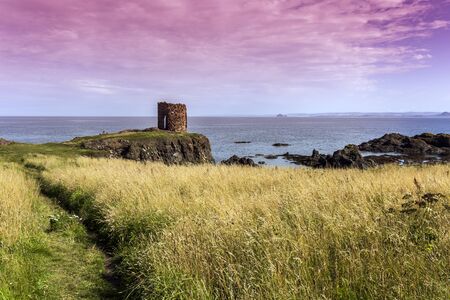 Shot of an old ruined in Elie Scotlandの写真素材