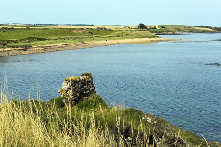Shot of an old ruined Castle in Elie Scotlandの写真素材