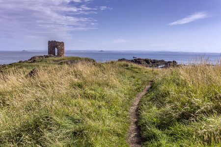 Shot of an old castle in Elie Scotlandの写真素材
