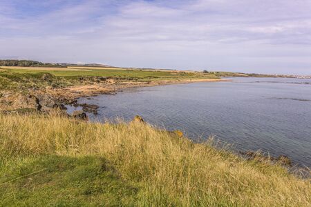 Shot of a pretty coastline in Fife Scotlandの写真素材