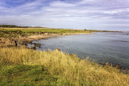 Shot of a pretty coastline in Fife Scotlandの写真素材